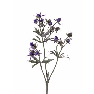 Artificial flower thistle (Eryngium) KALYPSO, dark purple, 26"/65cm