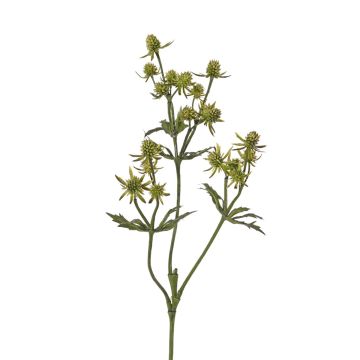 Artificial flower thistle (Eryngium) KALYPSO, green, 26"/65cm