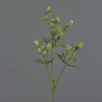 Artificial flower thistle (Eryngium) KALYPSO, green, 26"/65cm