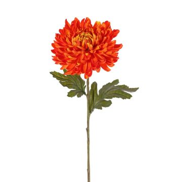 Fake chrysanthemum DELPHINA, orange, 26"/65cm, Ø5.5"/14cm