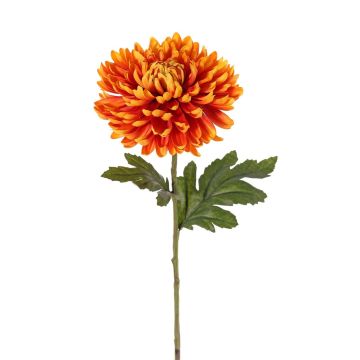Fake chrysanthemum DELPHINA, orange-yellow, 26"/65cm, Ø5.5"/14cm