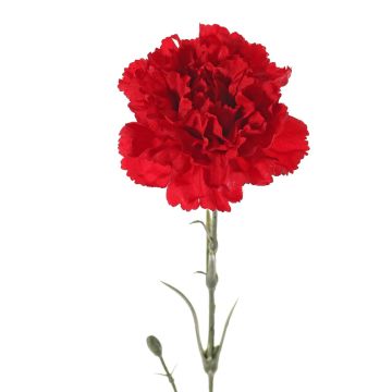 Artificial carnation VANERA, red, 24"/60cm, Ø3.1"/8cm