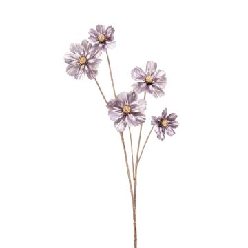 Artificial flower cosmos FJELLA, metallic-purple, 28"/70cm