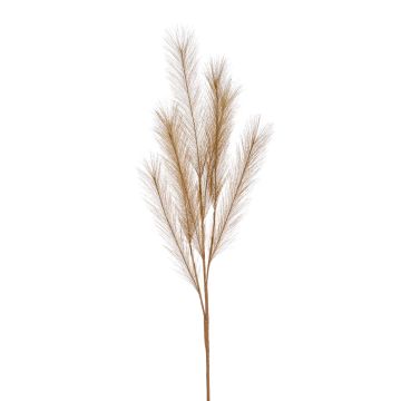 Artificial pampas grass branch ALENAS, panicles, light brown, 28"/70cm