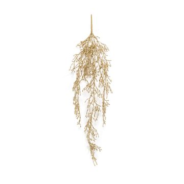Artificial hanging plant Rhipsalis MERFYN, spike, glitter, gold, 28"/70cm