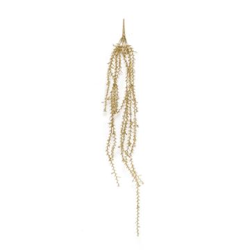 Artificial hanging plant mistletoe cactus ANIKO, spike, glitter, gold, 31"/80cm