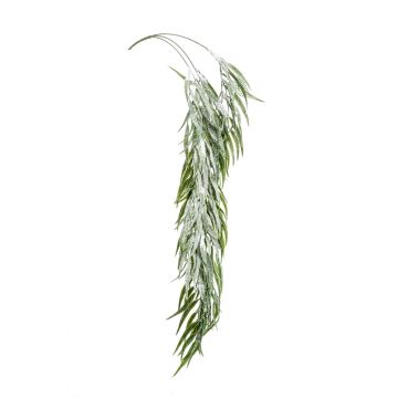 Artificial hanging plant Eucalyptus NERYS, spike, snow-covered, green-white, 33"/85cm