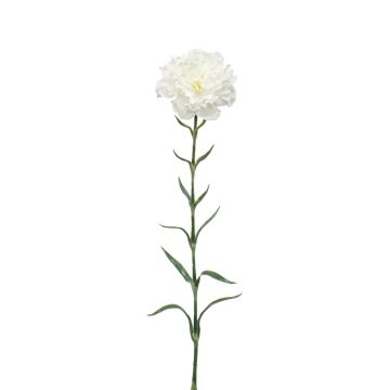 Artificial carnation NIRUSHA, white, 26"/65cm