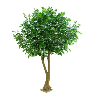 Artificial oak tree CHARON, artificial stem, fruits, green, 11ft/350cm