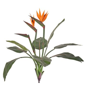 Artificial Strelitzia NUBIA on spike, orange-violet, 28"/70cm, 7"x9"/17x22cm