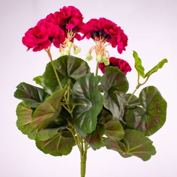Artificial geranium CAPH on spike, violet, 12"/30cm