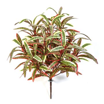 Artificial spider plant ANKAA on spike, green-red, 16"/40cm
