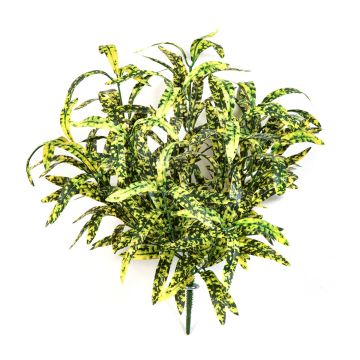 Artificial spider plant ANKAA on spike, green-yellow, 16"/40cm
