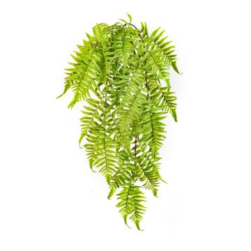 Artificial cinnamon fern hanging plant VIRGINS on spike, green, 24"/60cm