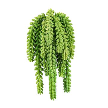 Artificial Sedum morganianum DIPHDA on spike, flame retardant, green, 12"/30cm
