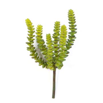 Artificial Crassula Perforata FULU on spike, green, 6"/15cm