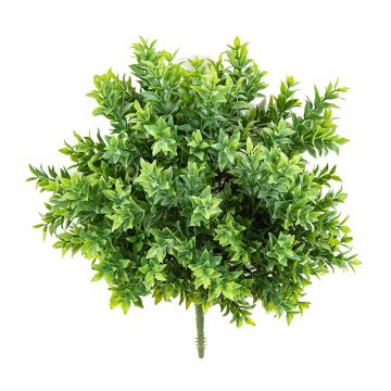 Artificial tea plant GINAN on spike, crossdoor, green, 16"/40cm