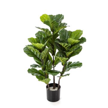 Artificial Ficus Lyrata GUDJA, artificial stems, green, 3ft/90cm