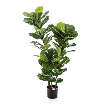 Artificial Ficus Lyrata GUDJA, artificial stems, green, 4ft/130cm