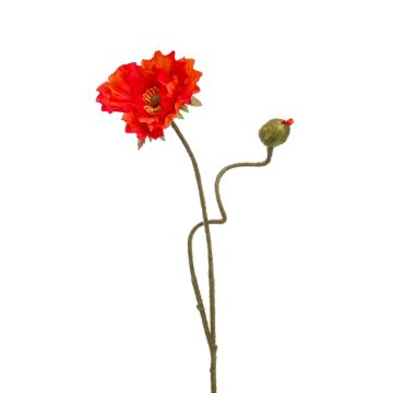 Silk poppy HASNA, red, 30"/75 cm