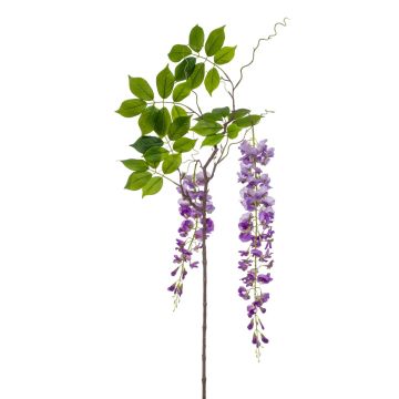 Artificial wisteria spray NISSRINE with flowers, purple, 5ft/145 cm