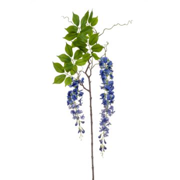 Artificial wisteria spray NISSRINE with flowers, blue, 5ft/145 cm