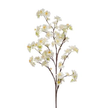 Artificial cherry blossom branch GIMA with flowers, cream-yellow, 4ft/120 cm