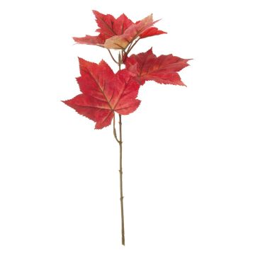 Artificial maple branch PORTREE, red, 14"/35cm