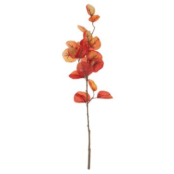 Artificial eucalyptus branch SOPONG, red-orange, 24"/60cm