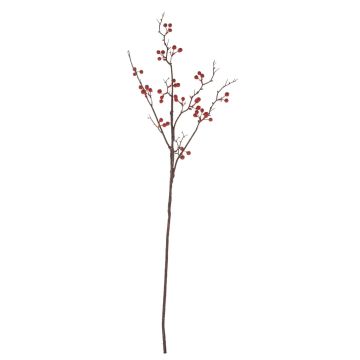 Artificial snowberry branch LEERDIK with fruits, red, 3ft/100cm