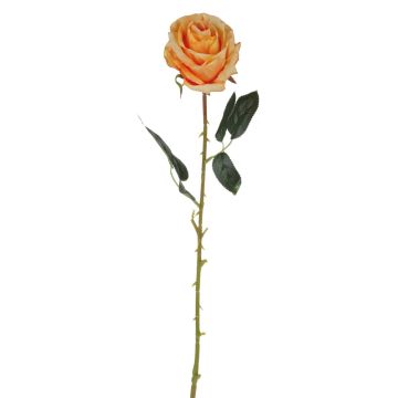 Fake rose ELEAZAR, orange, 26"/65cm, Ø 3.5"/9cm