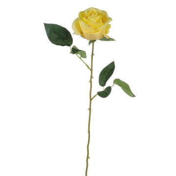 Silk rose SEENSA, yellow, 22"/55cm Ø 2.8"/7cm