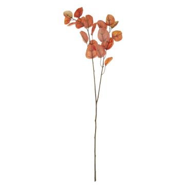 Artificial eucalyptus branch SOPONG, red-orange, 31"/80cm