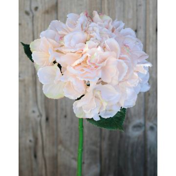 Artificial hydrangea MALENA, light pink-white, 16"/40cm, Ø7"/19cm