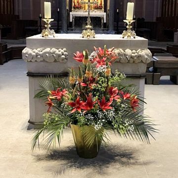 Flower magic in the church interior