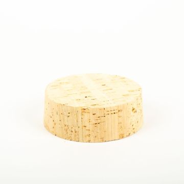 Cork lid ALMEDA made of natural cork, light-coloured, 1.2"/3cm, Ø3.3"/8,5/3.5"/9cm