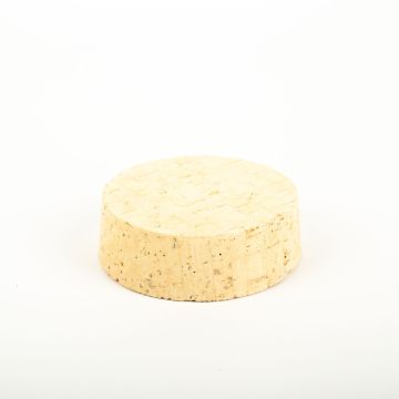 Cork lid ALMEDA made of natural cork, light-coloured, 1.2"/3cm, Ø3.5"/9/3.7"/9,5cm
