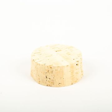 Cork lid ALMEDA made of natural cork, light-coloured, 1.2"/3cm, Ø2.8"/7/3"/7,5cm