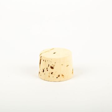 Conical cork stopper ALMEDA made of natural cork, light-coloured, 1.1"/2,7cm, Ø1.4"/3,6/1.6"/4cm