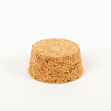Cork lid SERILDA made of agglomerated cork, natural, 1.2"/3cm, Ø2.2"/5,5/2.6"/6,5cm