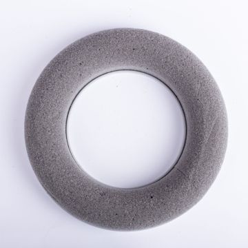 Floral foam ring AMEB for artificial flowers, with plastic base, grey, Ø8"/20cm