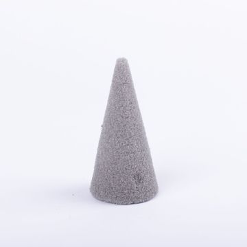 Floral foam cone ZOILA for artificial flowers, grey, 4"/10cm, Ø2"/5cm