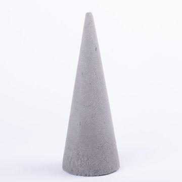 Floral foam cone ZOILA for artificial flowers, grey, 13"/32cm, Ø4.7"/12cm