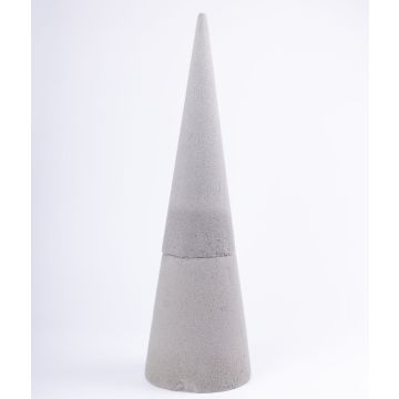 Floral foam cone ZOILA for artificial flowers, grey, 24"/60cm, Ø7"/19cm