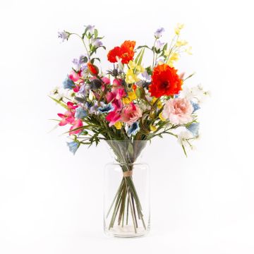Artificial field flower bouquet CINDANA, colourful, 28"/70cm, Ø18"/45cm