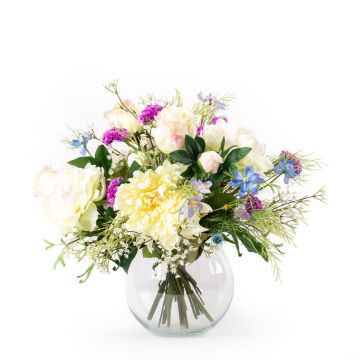 Udo's choice: Summer bouquet CALANTHE, white-purple-blue, 45cm, Ø55cm