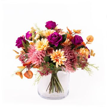 Udo's choice: Late summer bouquet CIRILLA, pink-purple-orange, 45cm, Ø60cm