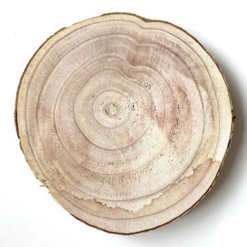 Paulownia wooden disc JESSALYN, natural, Ø10"-11"/25-27cm