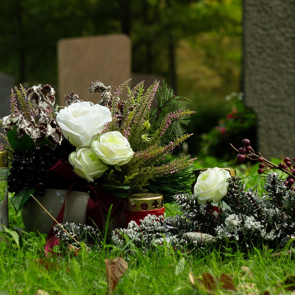 Artificial flowers for All Saints’ Day