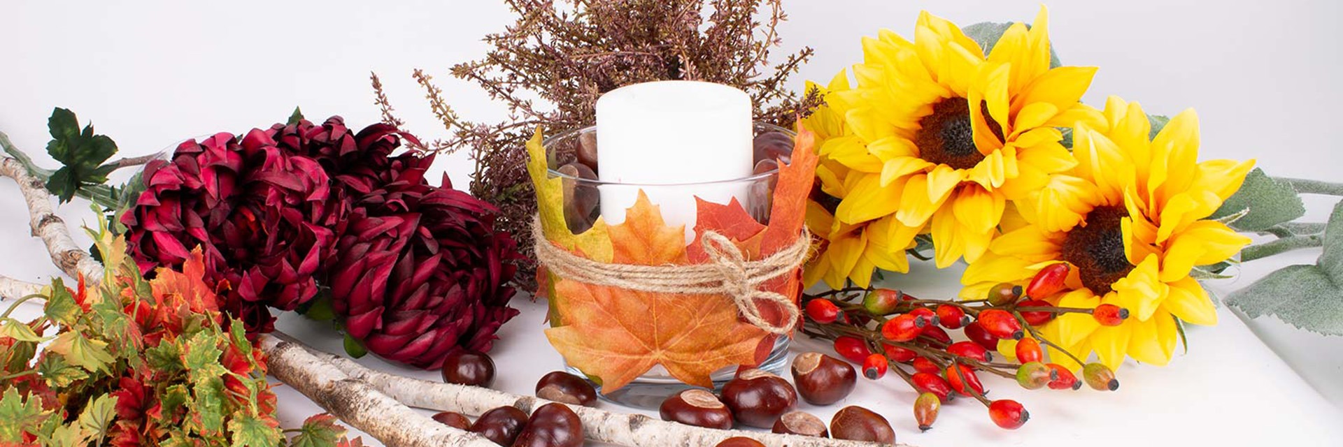 Autumnal table decorations